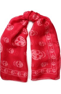 Шелковый шарф с принтом в виде черепов