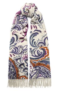 Кашемировый шарф с бахромой