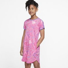 Платье с логотипом Swoosh для девочек Nike Sportswear