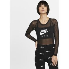 Женское боди из сетчатой ткани с длинным рукавом Nike Air