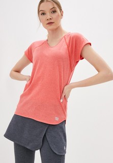 Футболка спортивная Wilson W TRAINING V-NECK TEE Cayenne