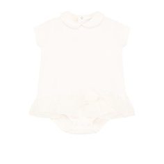 Льняной боди с баской и бантом La Perla
