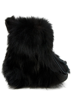 Меховые полусапоги на танкетке W14К511V2682124 черный Dsquared2