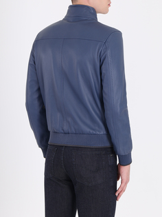 Куртка кожаная PLMIOLO37004716/сер/син Brioni