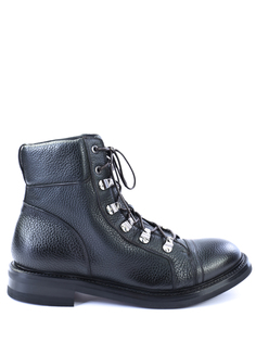 Ботинки кожаные со шнуровкой qqa60n03706/4110/шнурки Коричневый Brioni
