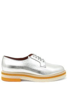 Туфли-дерби из кожи металлик Santoni
