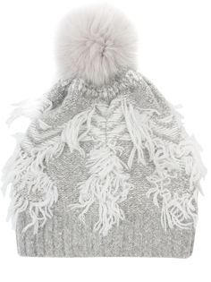 Шапка с меховым помпоном Lorena Antoniazzi