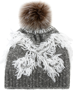 Шапка с меховым помпоном Lorena Antoniazzi
