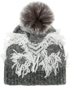 Шапка с меховым помпоном Lorena Antoniazzi
