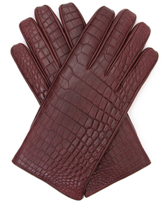 Перчатки из кожи крокодила Mazzoleni