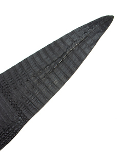 Широкий пояс из кожи крокодила WPC735-черн Roberto Cavalli