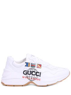 Кроссовки кожаные Rhyton Gucci