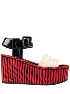 Босоножки 318022KRWC.27RB/танкетка/Красный,Черный Celine