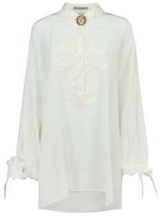 Шелковая туника D302K731 Белый Ermanno Scervino