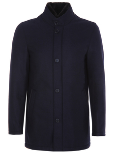 Шерстяная куртка с мехом нутрии Enrico Mandelli