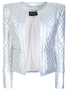 Куртка с эффектом металлик Balmain