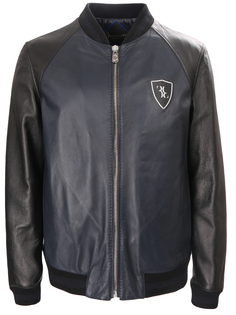 Кожаная куртка-бомбер Billionaire