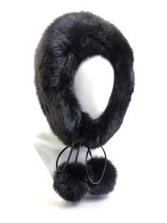 Меховая шапка 1HC597/черн Prada