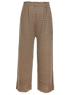 Брюки-кюлоты фактурные pp86jf544 Хаки Issey Miyake