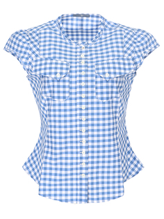 Хлопковая блуза с принтом 750266-15411-00012 High