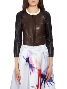 Кожаная куртка S72AM0343 /коричневый/черный Dsquared2