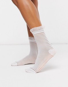 Белые сетчатые носки до щиколотки с рюшами Gipsy-Белый