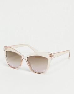 Светло-розовые солнцезащитные очки в крупной оправе "кошачий глаз" Accessorize-Розовый