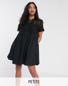 Свободное платье с короткими рукавами Y.A.S Petite-Черный