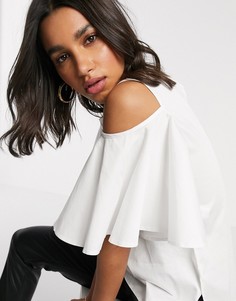 Блузка с вырезами на плечах Closet-Белый