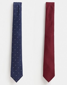 Красный и синий галстуки Topman-Мульти