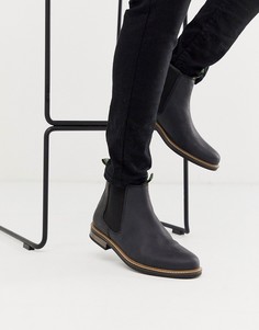 Черные кожаные ботинки челси Barbour-Черный цвет