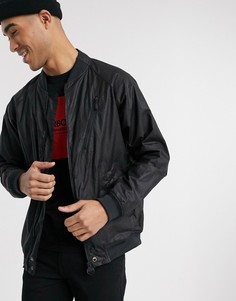 Черный вощеный бомбер Barbour International