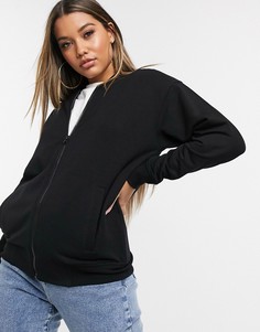 Черный трикотажный бомбер для дома ASOS DESIGN-Черный цвет