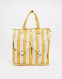Желтая пляжная сумка в полоску LF Markey-Желтый