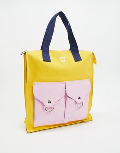 Желтая сумка-шоппер в стиле колор блок LF Markey-Желтый