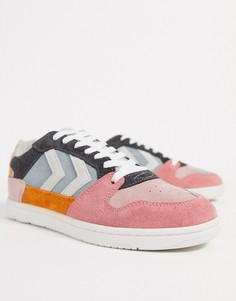 Разноцветные замшевые кроссовки Hummel-Мульти