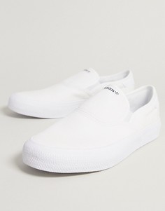 Белые кеды-слипоны adidas Originals 3mc-Белый