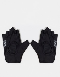 Уплотненные перчатки для тренажерного зала с открытыми пальцами и регулируемым ремешком ASOS 4505-Черный