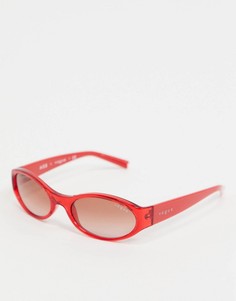 Круглые солнцезащитные очки в красной оправе Vogue x Millie Bobby Brown-Красный