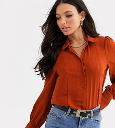 Рубашка с длинными рукавами с манжетами Y.A.S Tall Sibilla-Оранжевый