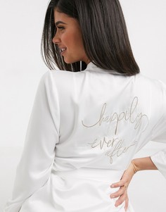 Белое свадебное кимоно с надписью "Happily Ever After" Hunkemoller-Белый