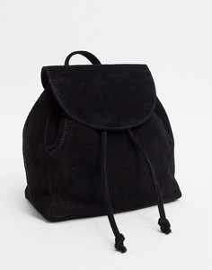 Черный замшевый рюкзак ASOS DESIGN