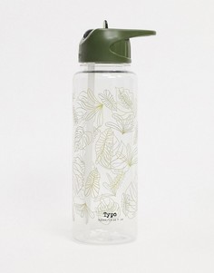Бутылка для воды с лиственным принтом Typo-Мульти