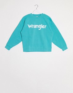 Синий свитшот с логотипом Wrangler