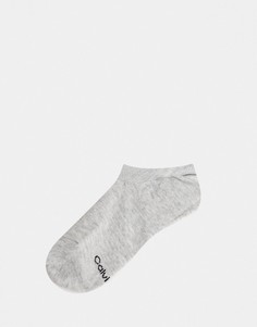 Серые невидимые носки с логотипом в стиле ретро Calvin Klein-Серый