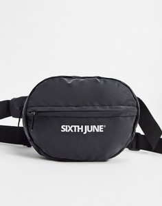 Черная сумка-кошелек на пояс Sixth June-Черный