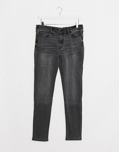 Серые джинсы скинни Abercrombie & Fitch-Черный