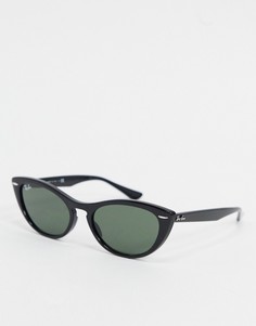 Черные солнцезащитные очки в оправе "кошачий глаз" Ray-ban ORB4314N-Черный