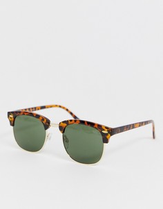 Черепаховые солнцезащитные очки в стиле ретро Selected Homme eco friendly-Коричневый