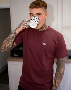 Футболка с логотипом на груди слева Vans-Красный